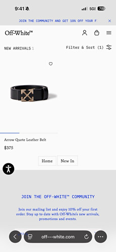 Cintura uomo off white virgil - uomo, off-white